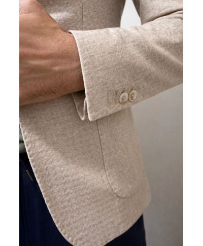 Giacca uomo beige tessuto lavorato - Paul Miranda