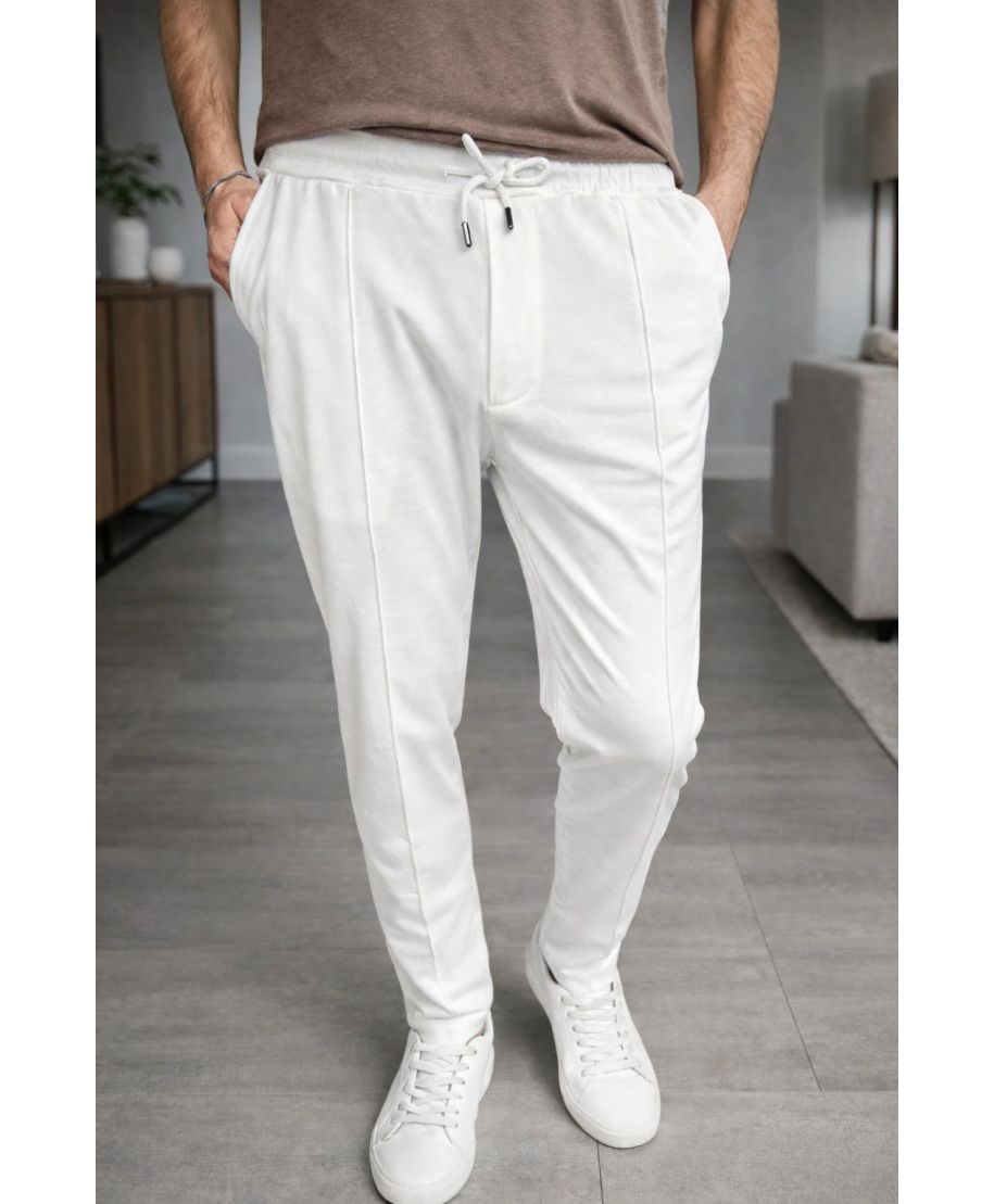 Pantaloni tuta bianchi con coulisse - Paul Miranda - Pantaloni uomo estivi - Gogolfun.it