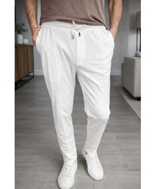 Pantaloni tuta bianchi con coulisse - Paul Miranda - Pantaloni uomo estivi - Gogolfun.it