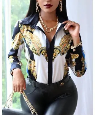 Blusa elegante - Donna - Bianco nera