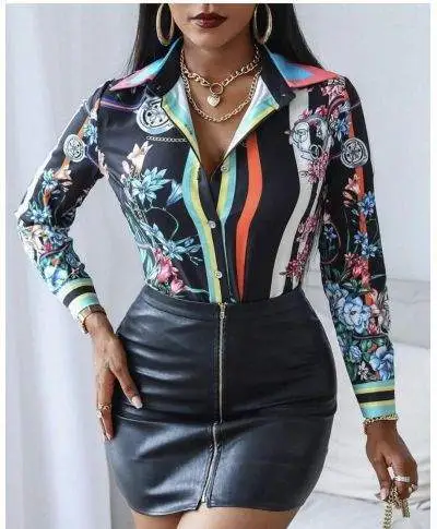 Blusa elegante - Donna - Fantasia floreale