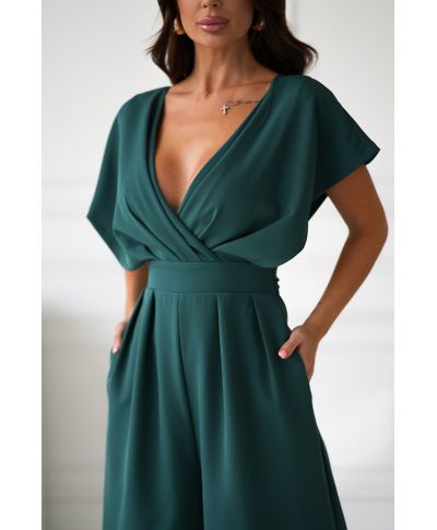 Tuta elegante - Colore bottiglia - Pantaloni palazzo