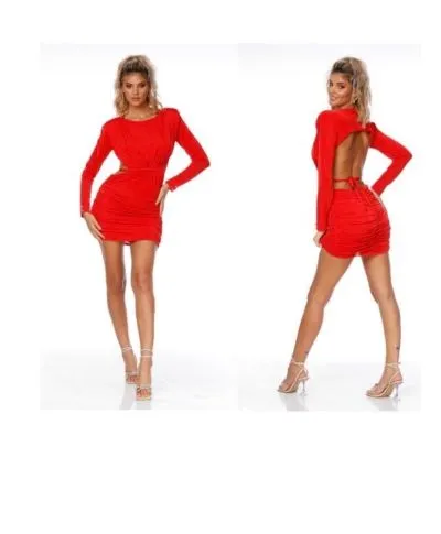 Vestito rosso, corto - Schiena scoperta