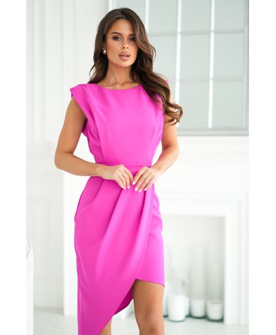 Vestito corto elegante - Tubino - Fuxia