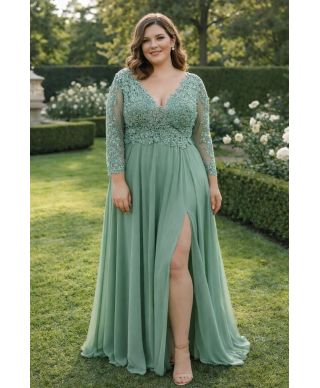 Abito da cerimonia con manichetta - Itaka - Abiti da cerimonia taglie curvy - Gogolfun.it