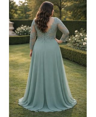 Abito da cerimonia con manichetta - Itaka - Abiti da cerimonia taglie curvy - Gogolfun.it