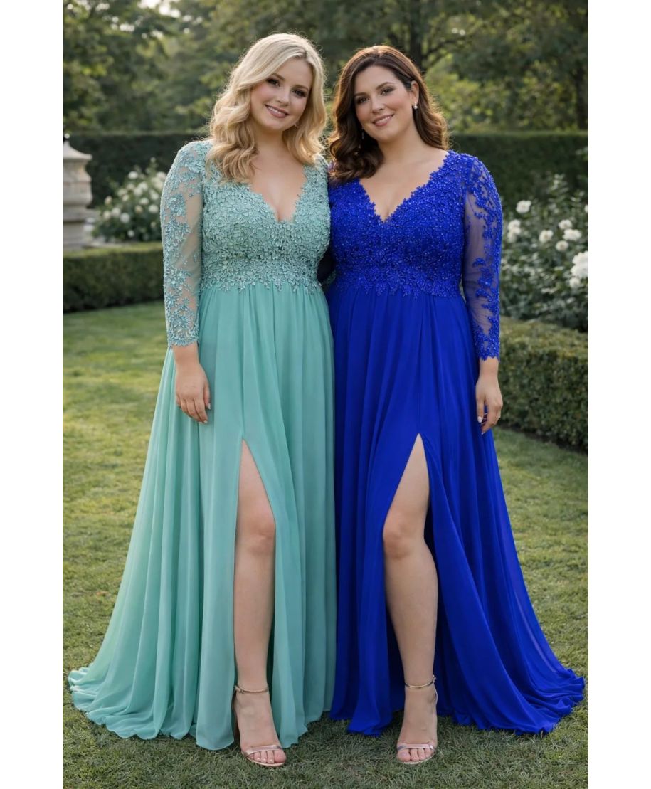 Abito da cerimonia con manichetta - Itaka - Abiti da cerimonia taglie curvy - Gogolfun.it