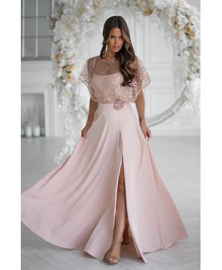 Vestito lungo elegante, avorio - Eleonora