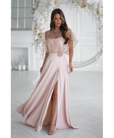 Vestito lungo elegante, avorio - Eleonora