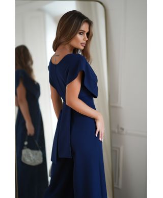 Tuta donna elegante - Blu - Pantaloni a palazzo