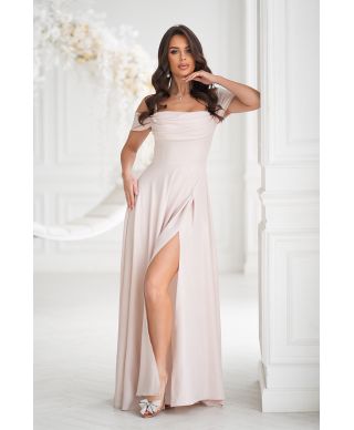 Vestito elegante da cerimonia - Oro - Costa