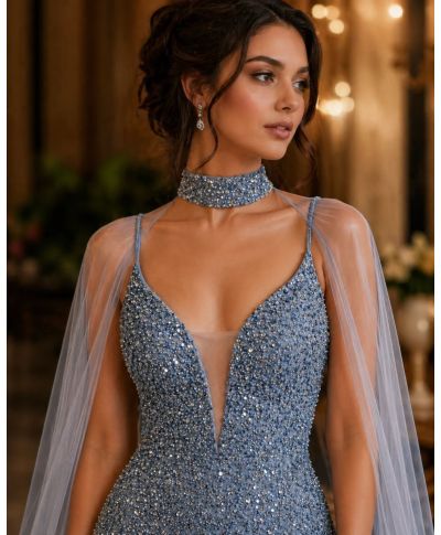 Abito da cerimonia con collarino - Merlin Tris - Matrimoni e  diciottesimi - Gogolfun.it