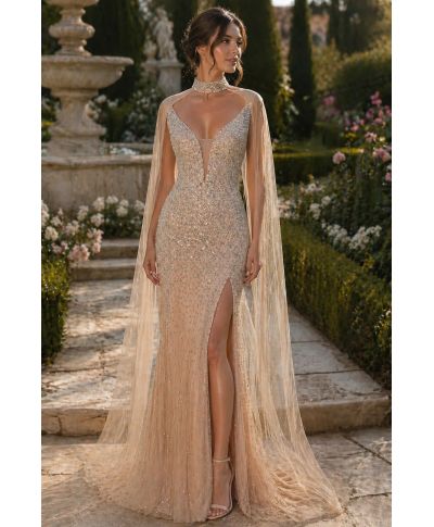 Abito da cerimonia con collarino - Merlin Tris - Matrimoni e  diciottesimi - Gogolfun.it