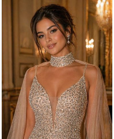 Abito da cerimonia con collarino - Merlin Tris - Matrimoni e  diciottesimi - Gogolfun.it