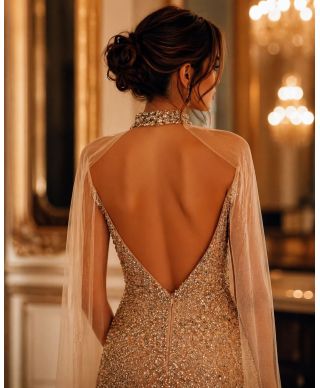 Abito da cerimonia con collarino - Merlin Tris