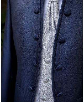 Abito Sposo Blu elettrico, gilet particolare - Ruggiero