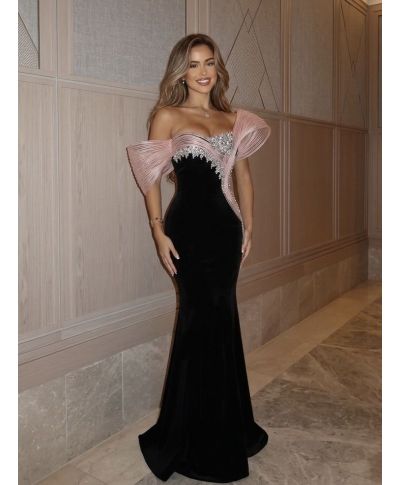 Abito da cerimonia nero e rouge rosa - Delizia - Abiti mamma della sposa - Gogolfun.it