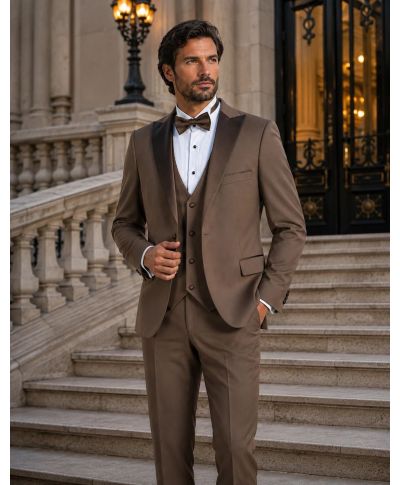 Smoking uomo color marrone - Pascal - Abiti e smoking uomo online - Gogolfun.it
