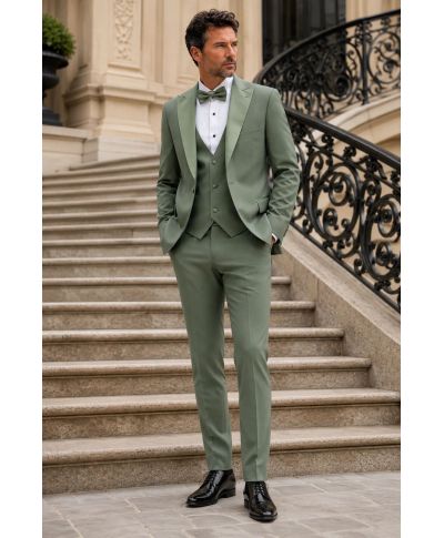 Smoking uomo verde salvia - Pascal - Abiti e smoking uomo online - Gogolfun.it
