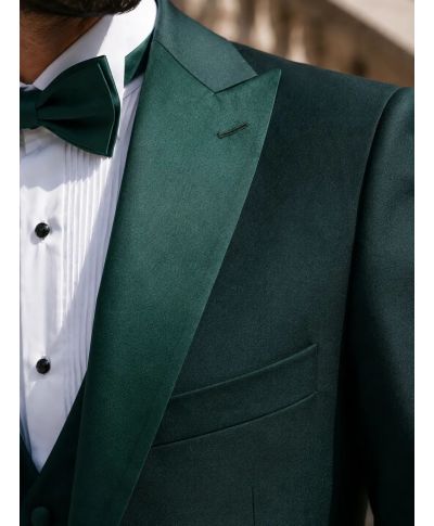 Smoking uomo con gilet, verde - Pascal - Matrimoni e diciottesimi - Gogolfun.it