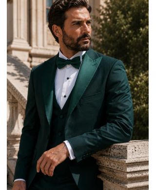 Smoking uomo con gilet, verde - Pascal - Matrimoni e diciottesimi - Gogolfun.it