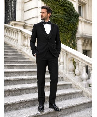 Smoking nero con rever in strass neri - Cremona - Diciottesimo compleanno - Gogolfun.it