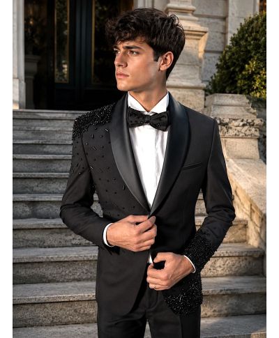 Smoking Uomo nero luxury - San Diego - Diciottesimi e matrimoni - Gogolfun.it