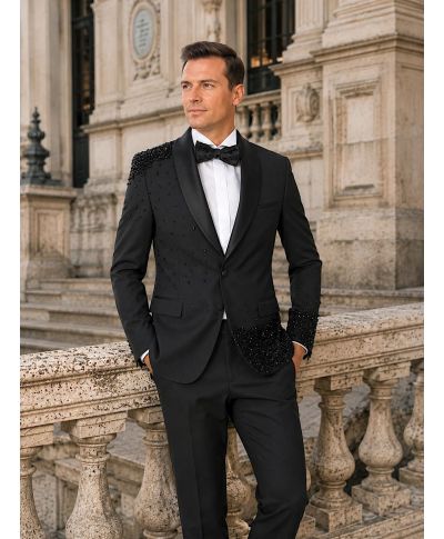 Smoking Uomo nero luxury - San Diego - Diciottesimi e matrimoni - Gogolfun.it
