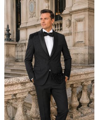 Smoking Uomo nero luxury - San Diego - Diciottesimi e matrimoni - Gogolfun.it