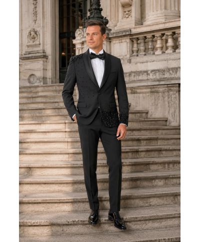 Smoking Uomo nero luxury - San Diego - Diciottesimi e matrimoni - Gogolfun.it