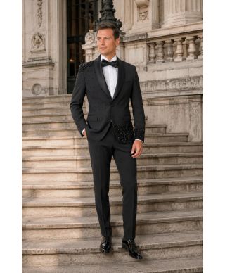 Smoking Uomo nero luxury - San Diego - Diciottesimi e matrimoni - Gogolfun.it
