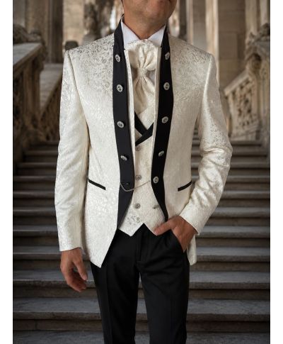 Abito sposo bianco con gilet - Simon - Abiti da sposo economici - Gogolfun.it