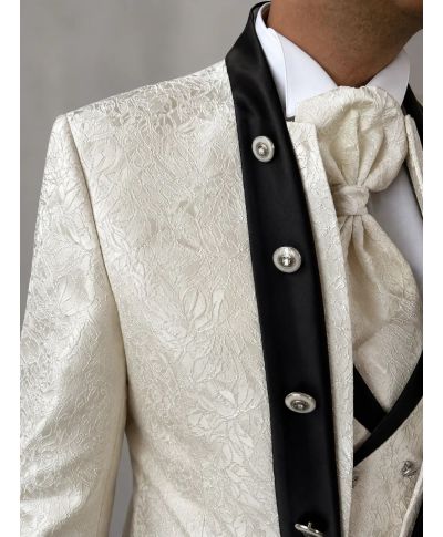 Abito sposo bianco con gilet - Simon - Abiti da sposo economici - Gogolfun.it