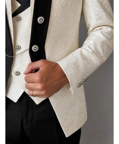 Abito sposo bianco con gilet - Simon - Abiti da sposo economici - Gogolfun.it