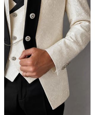 Abito sposo bianco con gilet - Simon - Abiti da sposo economici - Gogolfun.it