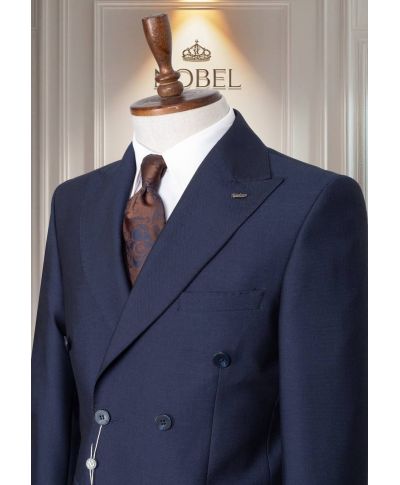 Abito uomo blu elettrico doppiopetto elegante – Modello Gio