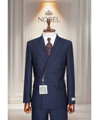 Abito uomo blu elettrico doppiopetto elegante – Modello Gio