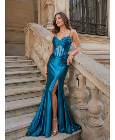 Abito a sirena verde  - Cuba - Abiti da cerimonia donna online - Gogolfun.it