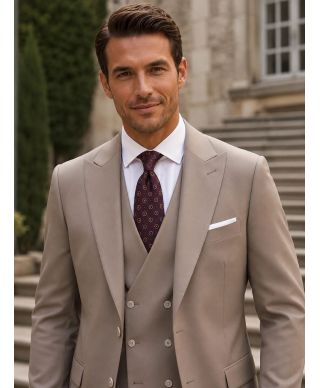 Abito uomo beige con gilet - Guglielmo - Abiti uomo giovanili online - Gogolfun.it