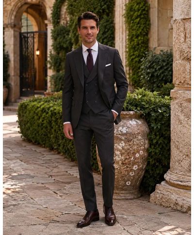 Abito uomo nero con gilet - Herbert - Abiti uomo da cerimonia giovanili - Gogolfun.it