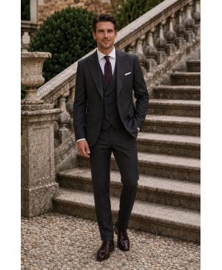 Abito uomo nero con gilet - Herbert - Abiti uomo da cerimonia giovanili - Gogolfun.it