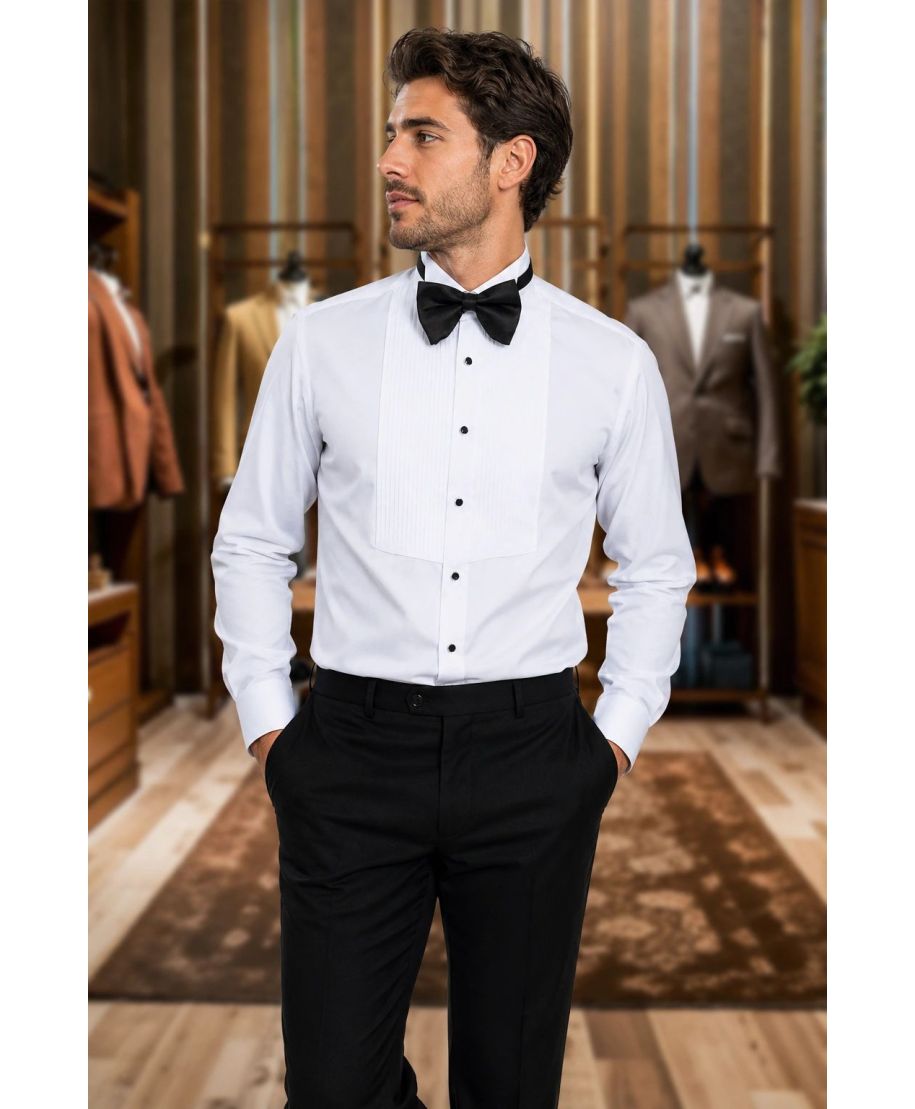 Camicia da smoking con pettorina plissè - Camicie da cerimonia particolari - Gogolfun.it