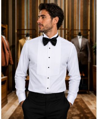 Camicia da smoking con pettorina plissè - Camicie da cerimonia particolari - Gogolfun.it