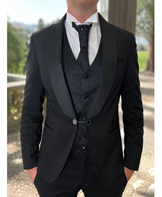 Smoking uomo nero con gilet - Ikaro - Abiti da cerimonia uomo online - Gogolfun.it