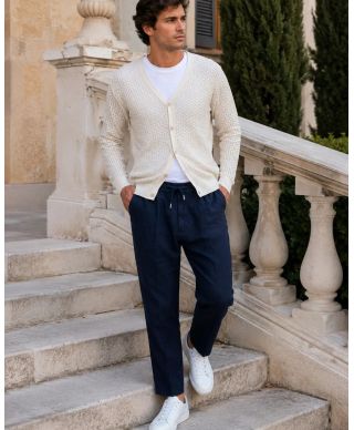 Pantalaccio bianco in lino Paul Miranda - Riviera