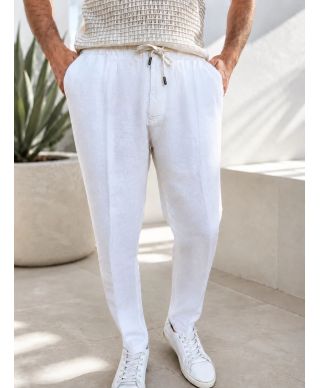 Pantalaccio bianco in lino Paul Miranda - Riviera