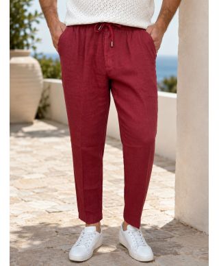 Pantaloni con coulisse in lino Paul Miranda - Riviera - Gogolfun.it
