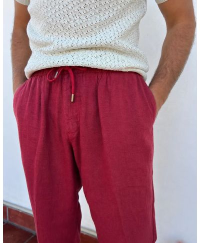 Pantaloni con coulisse in lino Paul Miranda - Riviera - Gogolfun.it