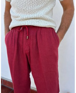 Pantaloni con coulisse in lino Paul Miranda - Riviera