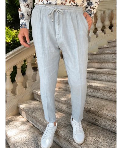 Pantaloni con coulisse in lino Paul Miranda - Riviera